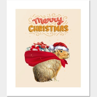 Capybara Merry Christmas, Capybara Pets, Cute capybara Posters and Art